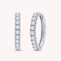 Huggie Hoop Earrings for Women Round Cut Lab Grown Diamond Earring