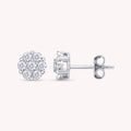 Lab Grown Diamond Flower Cluster Stud Earrings