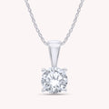 Round Cut Lab Grown Diamond Solitaire Pendant Necklace fo Women