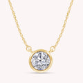 1.00 Carat Bezel Set Lab-Grown Diamond Pendant Necklace