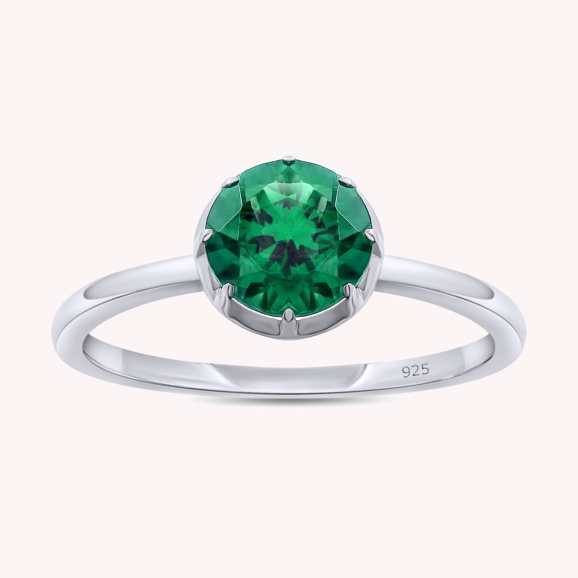 Solitaire Rings for Women, Multi Shape Lab grown Gemstone Two Tone Solitaire Ring
