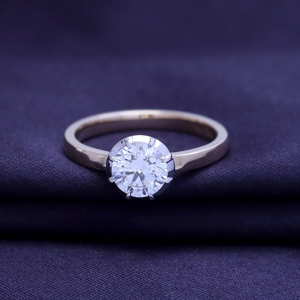 Solitaire Ring for Women, Multi Shape Lab Grown Two Tone Engagement Rings