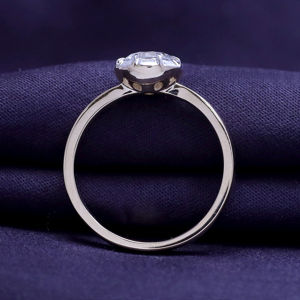 Solitaire Ring for Women, Multi Shape Lab Grown Two Tone Engagement Rings
