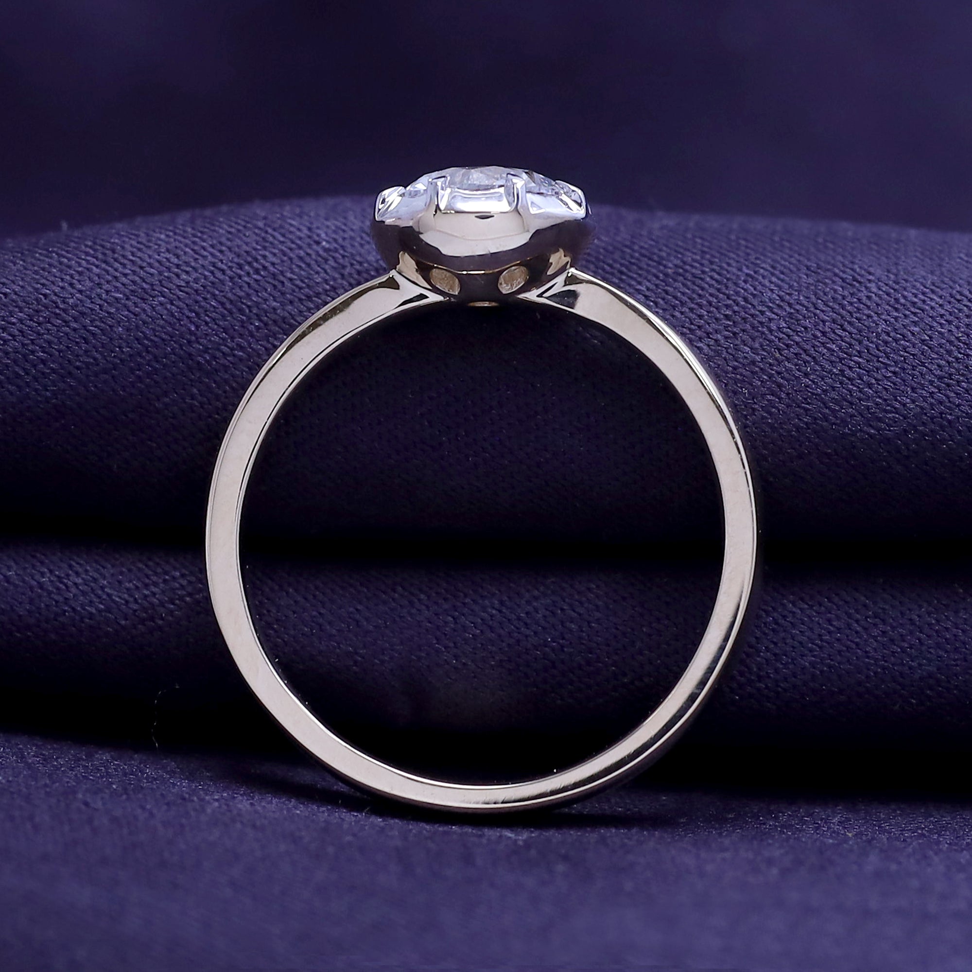 Solitaire Ring for Women, Multi Shape Lab Grown Two Tone Engagement Rings