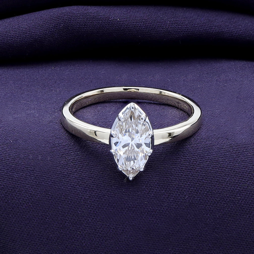 Solitaire Ring for Women, Multi Shape Lab Grown Two Tone Engagement Rings