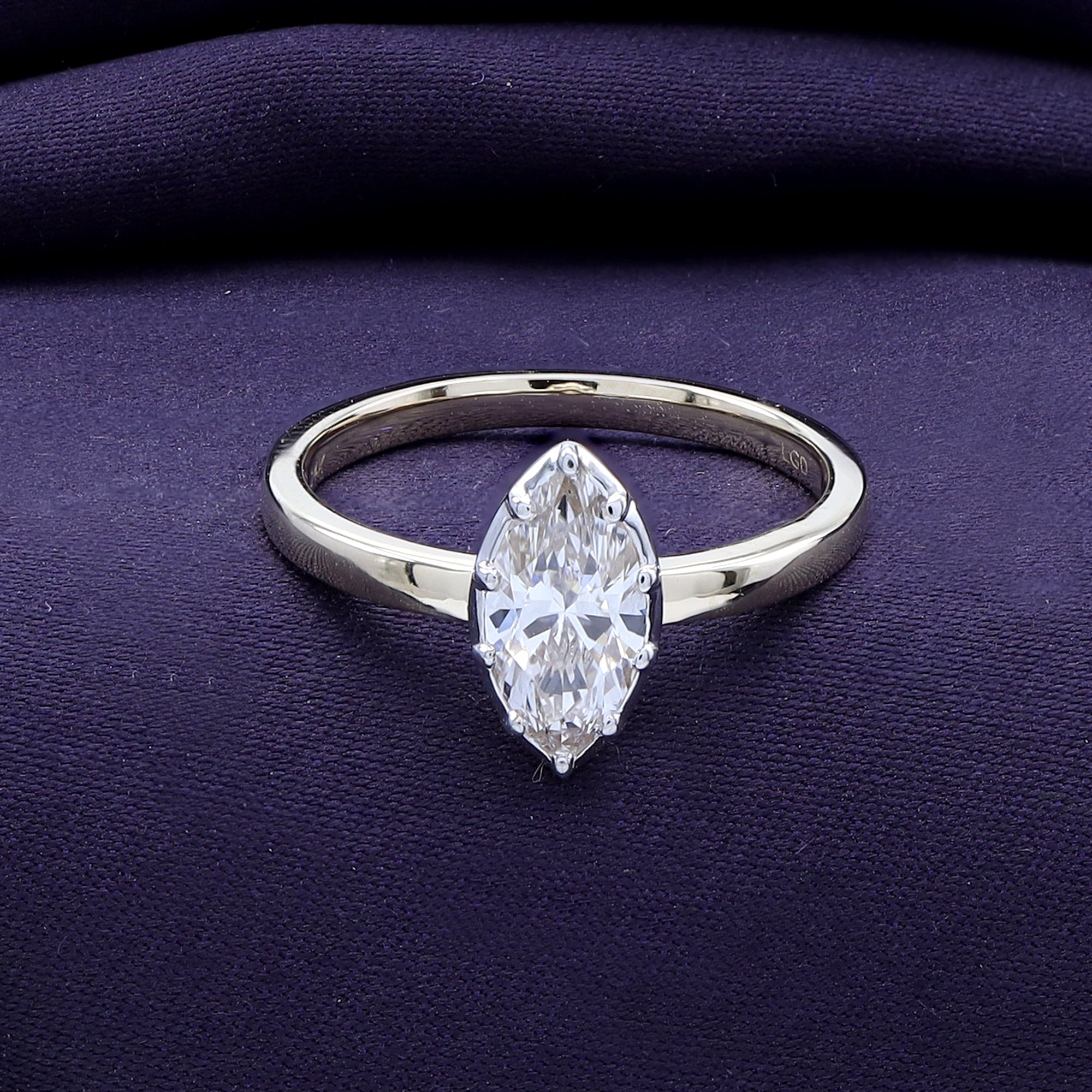 Solitaire Ring for Women, Multi Shape Lab Grown Two Tone Engagement Rings