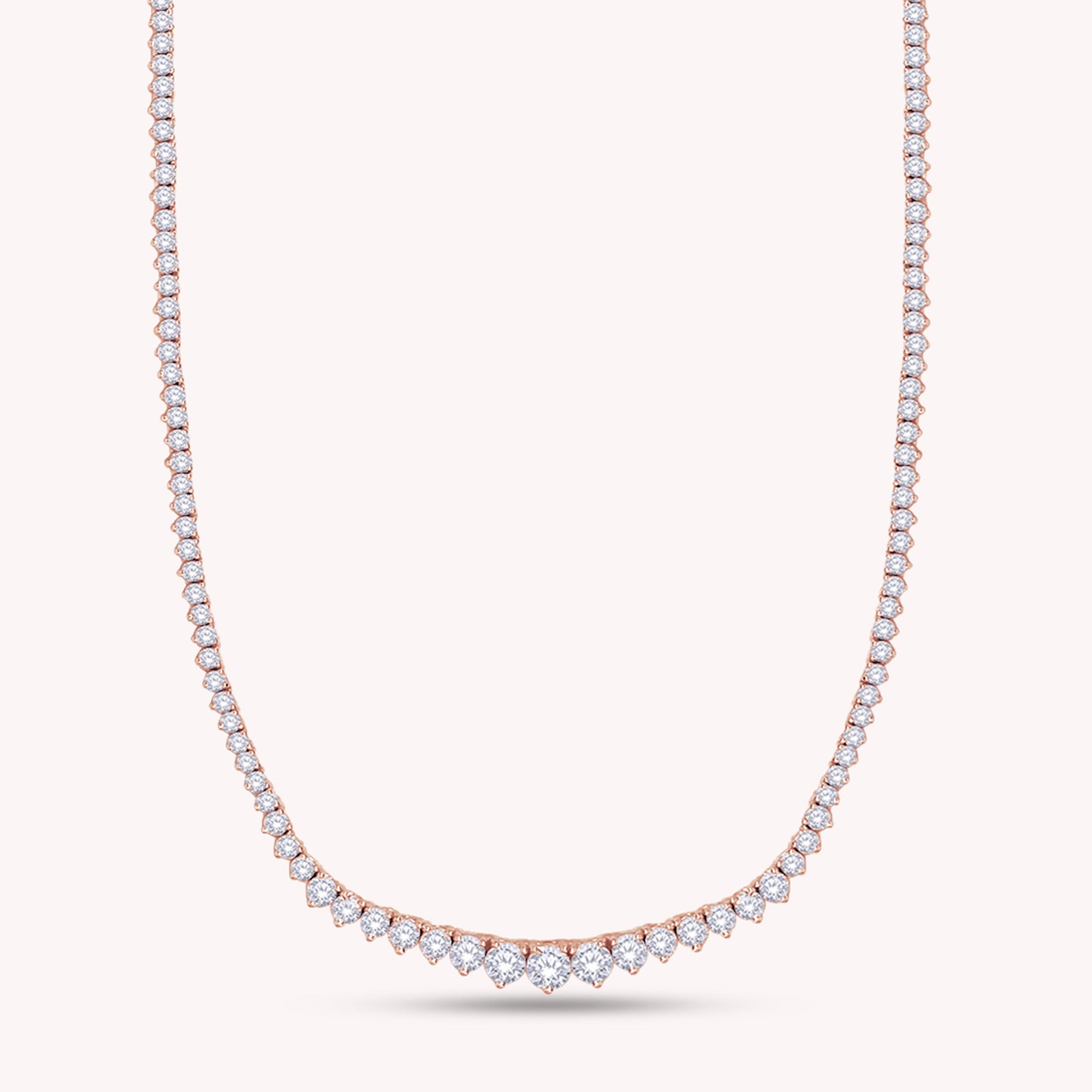 Tennis Necklace For Women Round Cut Lab Grown Diamond Necklace Gift for Her