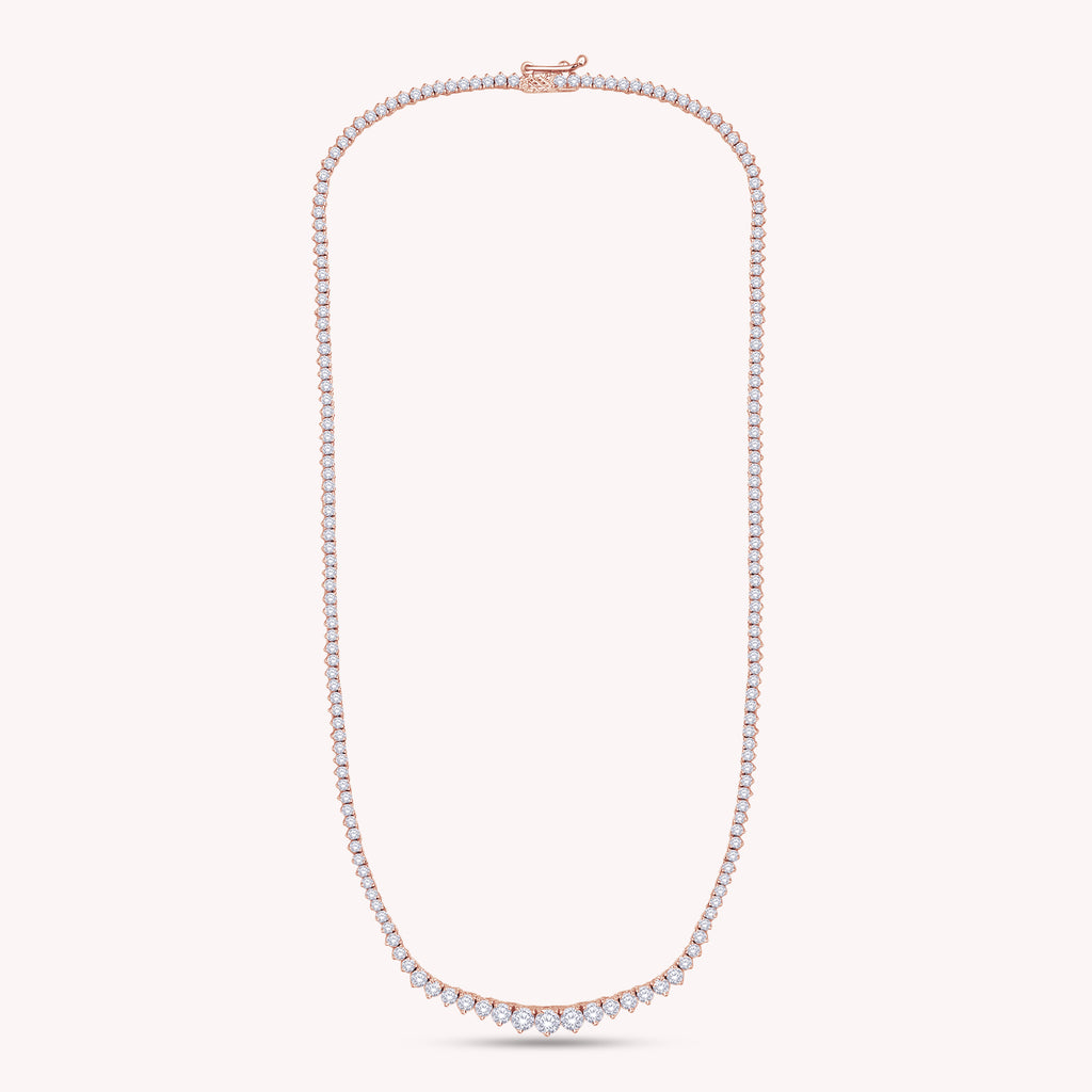 Tennis Necklace For Women Round Cut Lab Grown Diamond Necklace Gift for Her