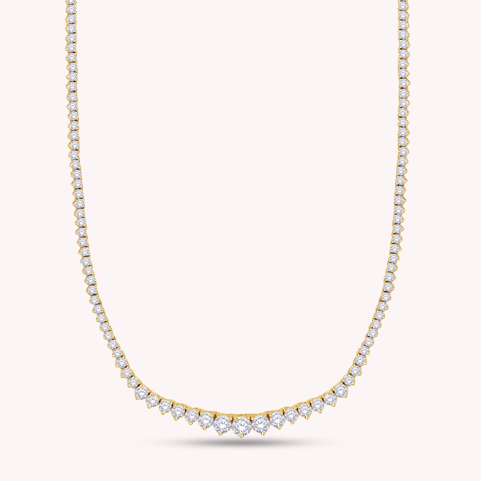 Tennis Necklace For Women Round Cut Lab Grown Diamond Necklace Gift for Her