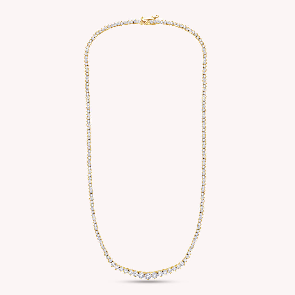 Tennis Necklace For Women Round Cut Lab Grown Diamond Necklace Gift for Her