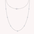 Seven-Stone Round Cut Lab Grown Diamond Station Necklace