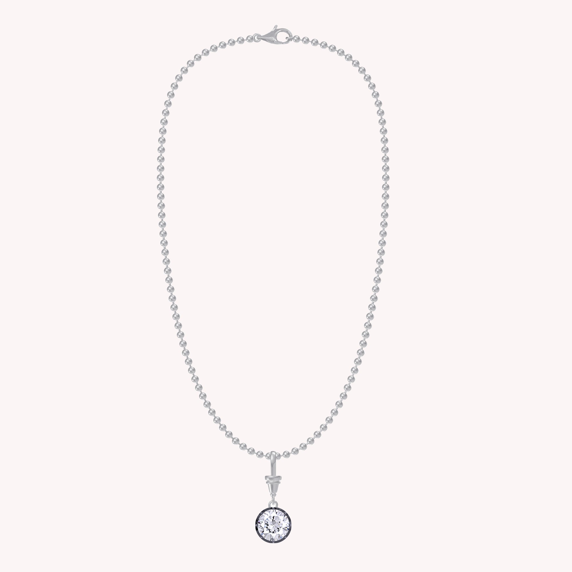 Multi Shape Lab Grown Diamond Solitaire Pendant Necklace