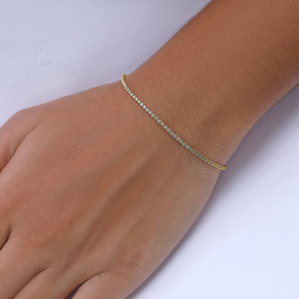 Tennis Bracelet For Women Round Cut Lab Grown Diamond Bracelet Gift For Her