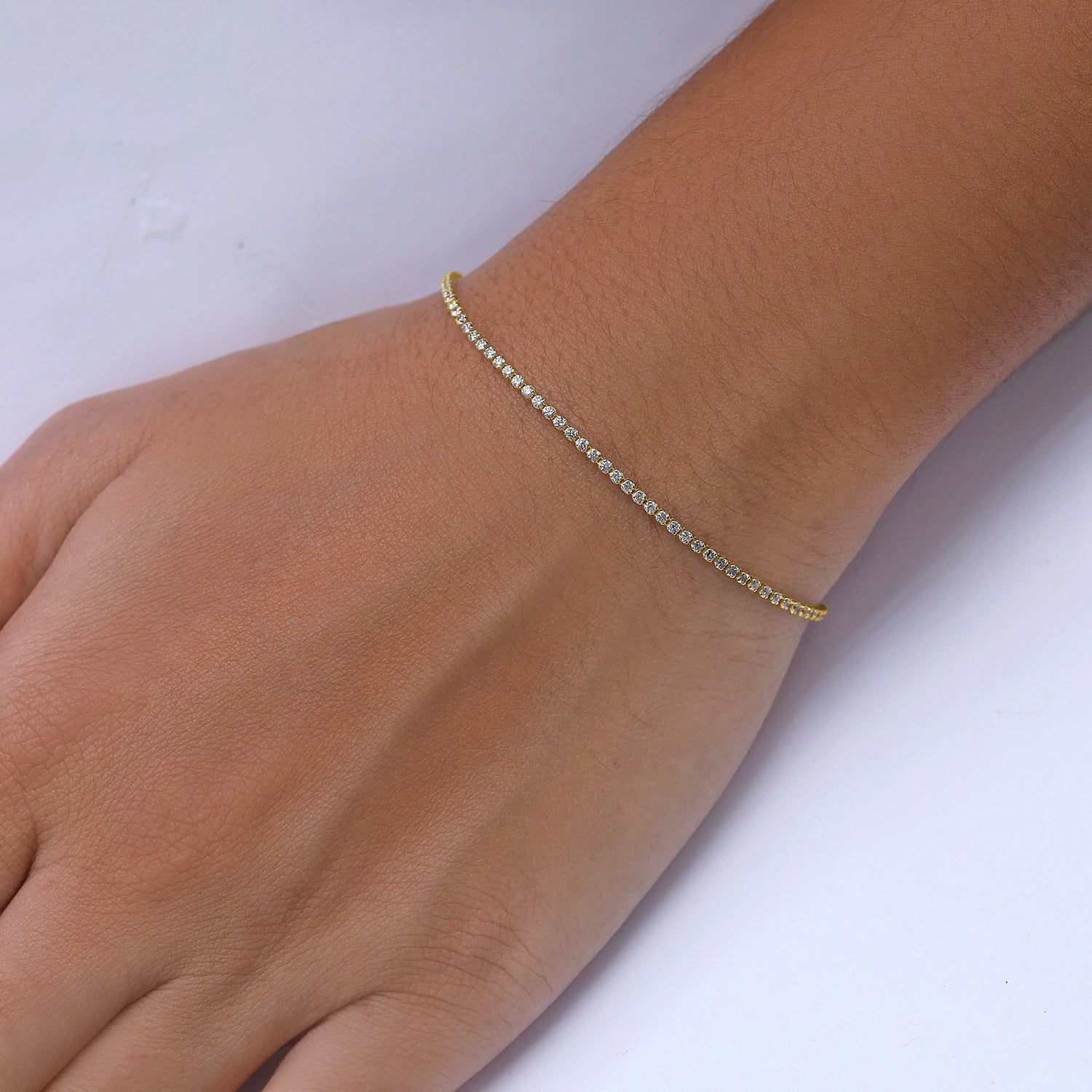 Tennis Bracelet For Women Round Cut Lab Grown Diamond Bracelet Gift For Her