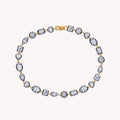 Multi Shape Lab Grown Diamond Two Tone Tennis Link Chain Bracelet - 5.85 CTTW