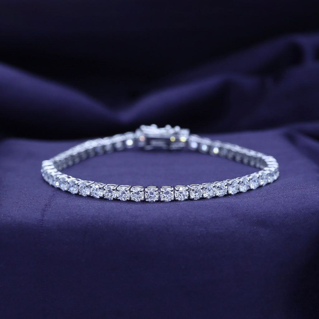 Tennis Bracelet For Women Round Cut Lab Grown Diamond Bracelet Gift For Her