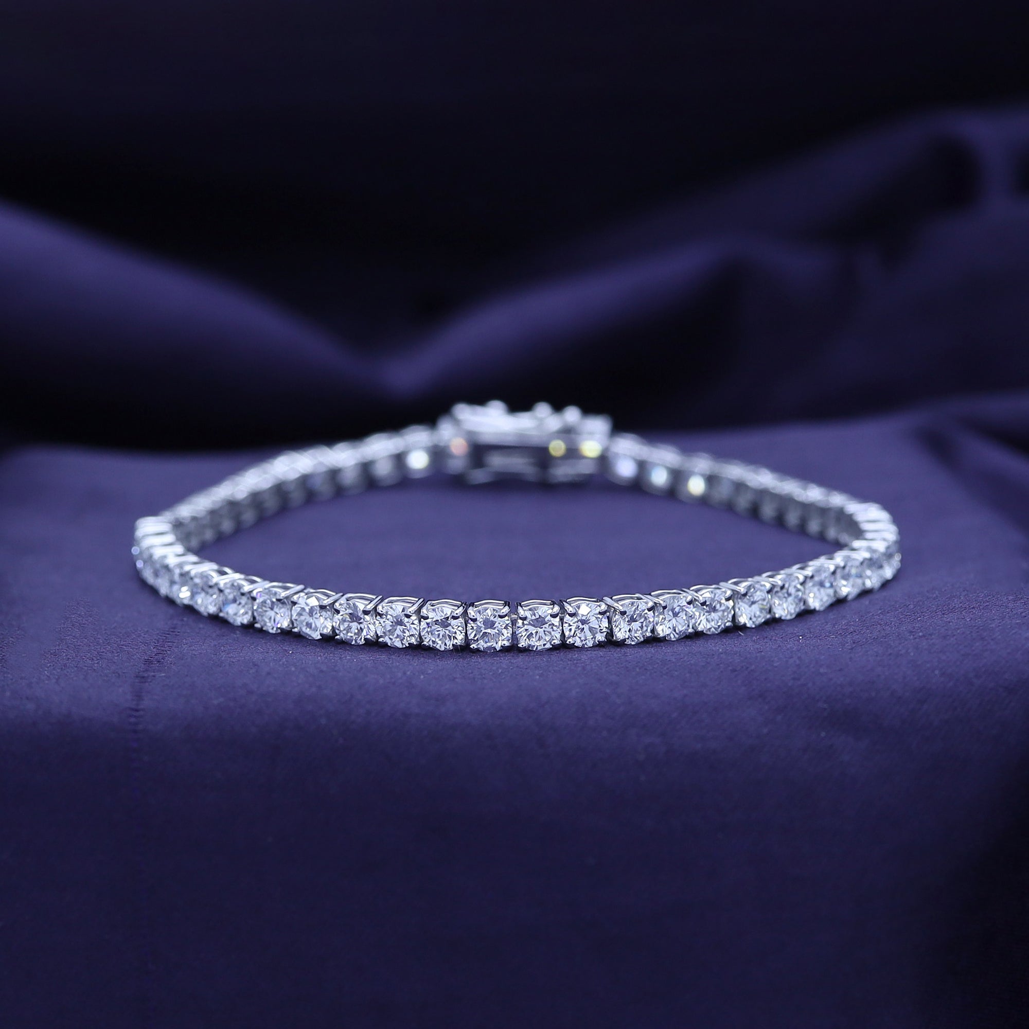 Tennis Bracelet For Women Round Cut Lab Grown Diamond Bracelet Gift For Her