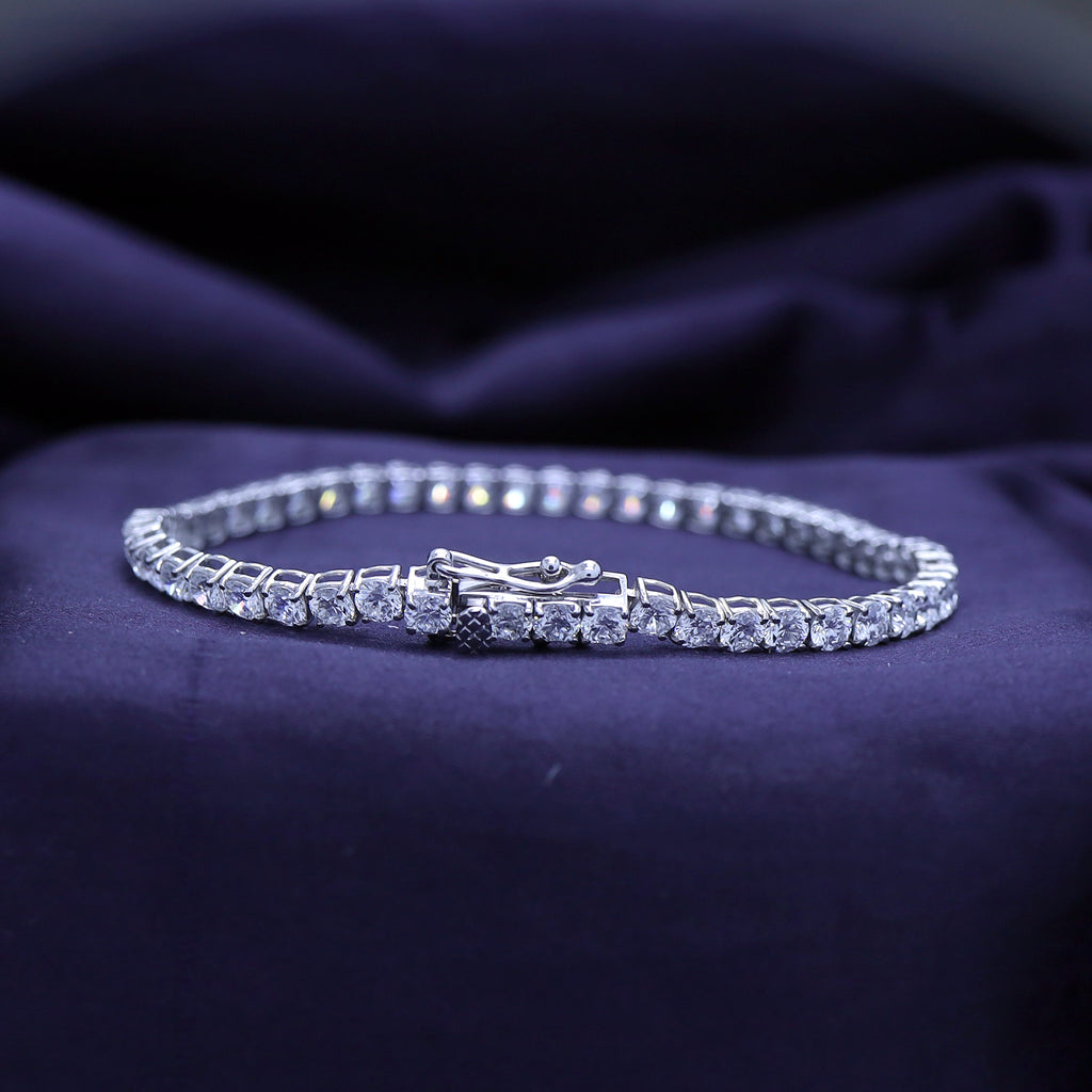 Tennis Bracelet For Women Round Cut Lab Grown Diamond Bracelet Gift For Her