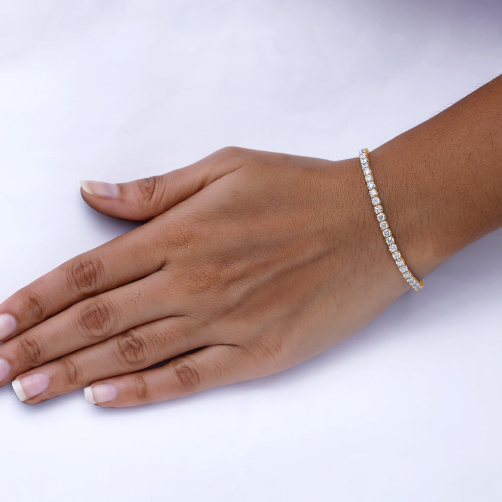 Tennis Bracelet For Women Round Cut Lab Grown Diamond Bracelet Gift For Her