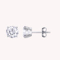 Round Cut Lab Grown Diamond Solitaire Stud Earrings for Women
