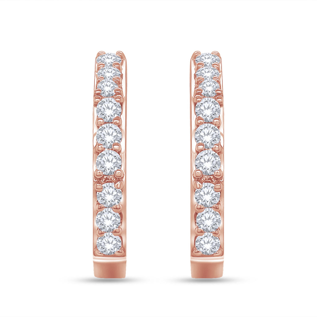 0.33 Carat Lab Grown Diamond Hexagon Stud Earrings