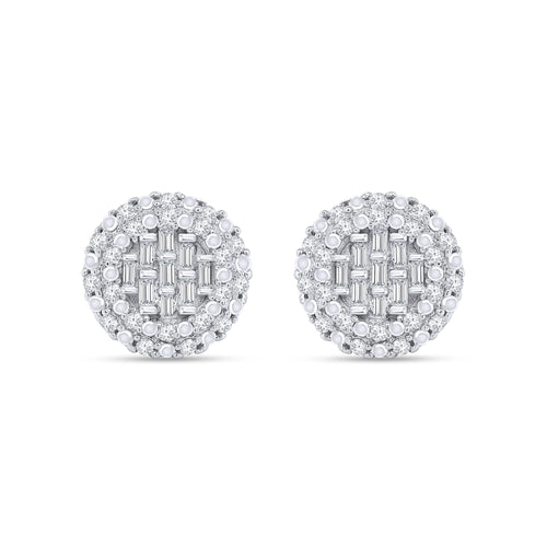 0.33 Carat Lab Grown Diamond Cluster Stud Earrings