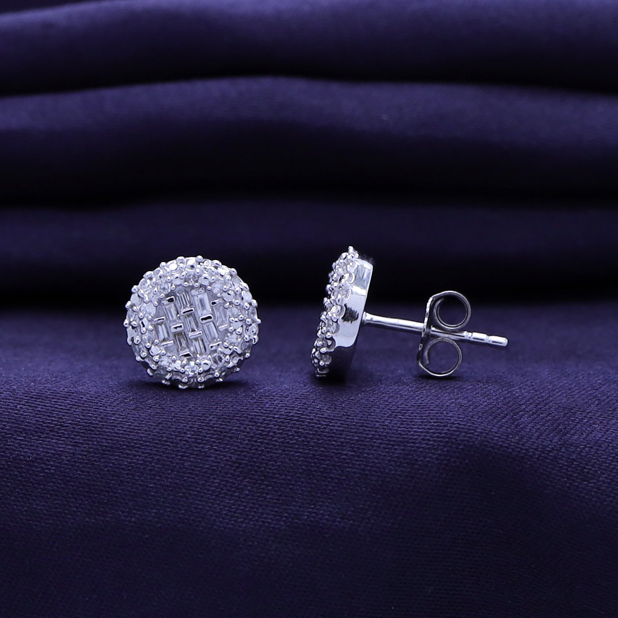 0.33 Carat Lab Grown Diamond Cluster Stud Earrings