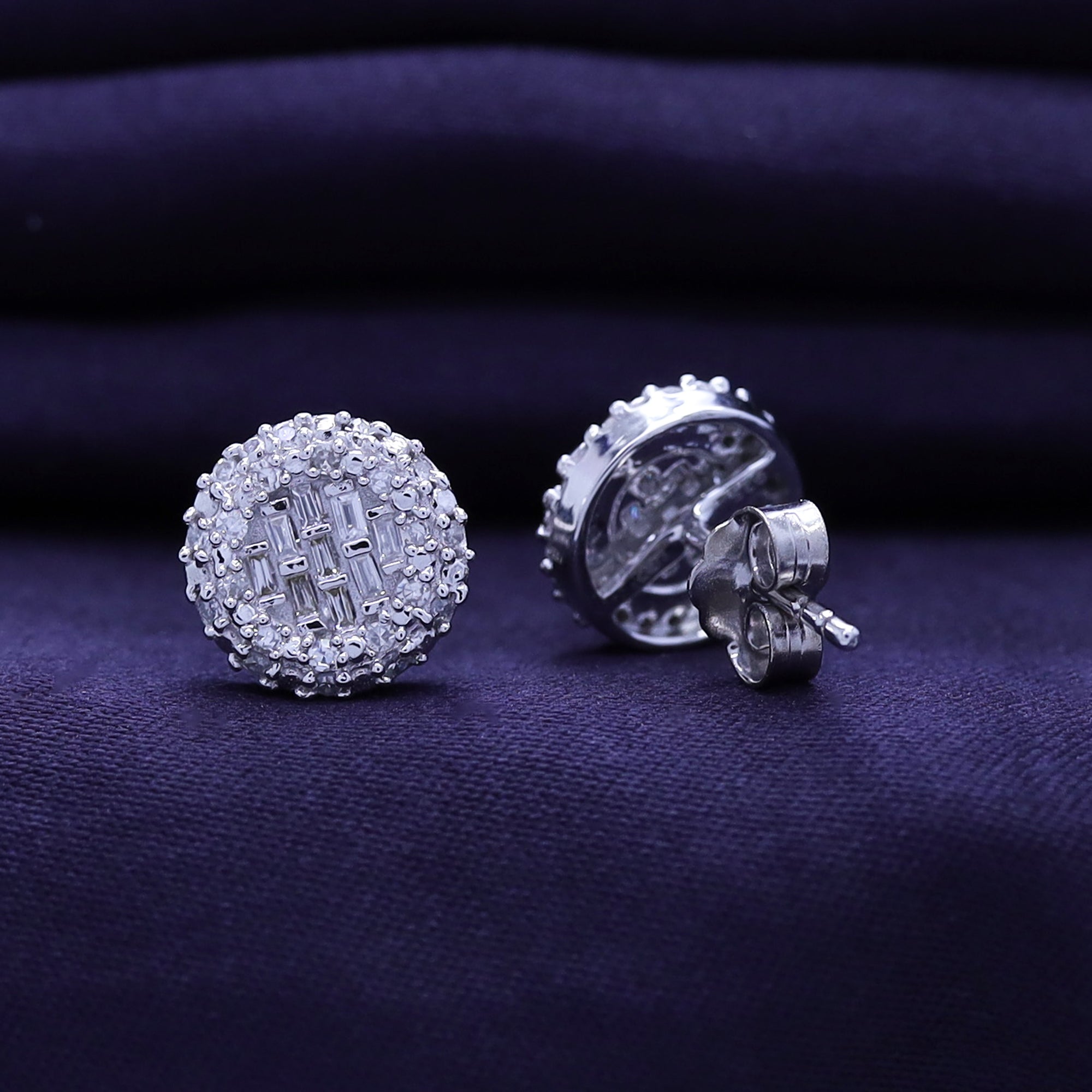0.33 Carat Lab Grown Diamond Cluster Stud Earrings