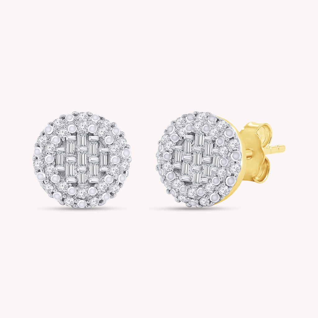 0.33 Carat Lab Grown Diamond Cluster Stud Earrings