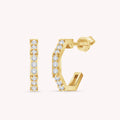 0.33 Carat Lab Grown Diamond Hexagon Stud Earrings