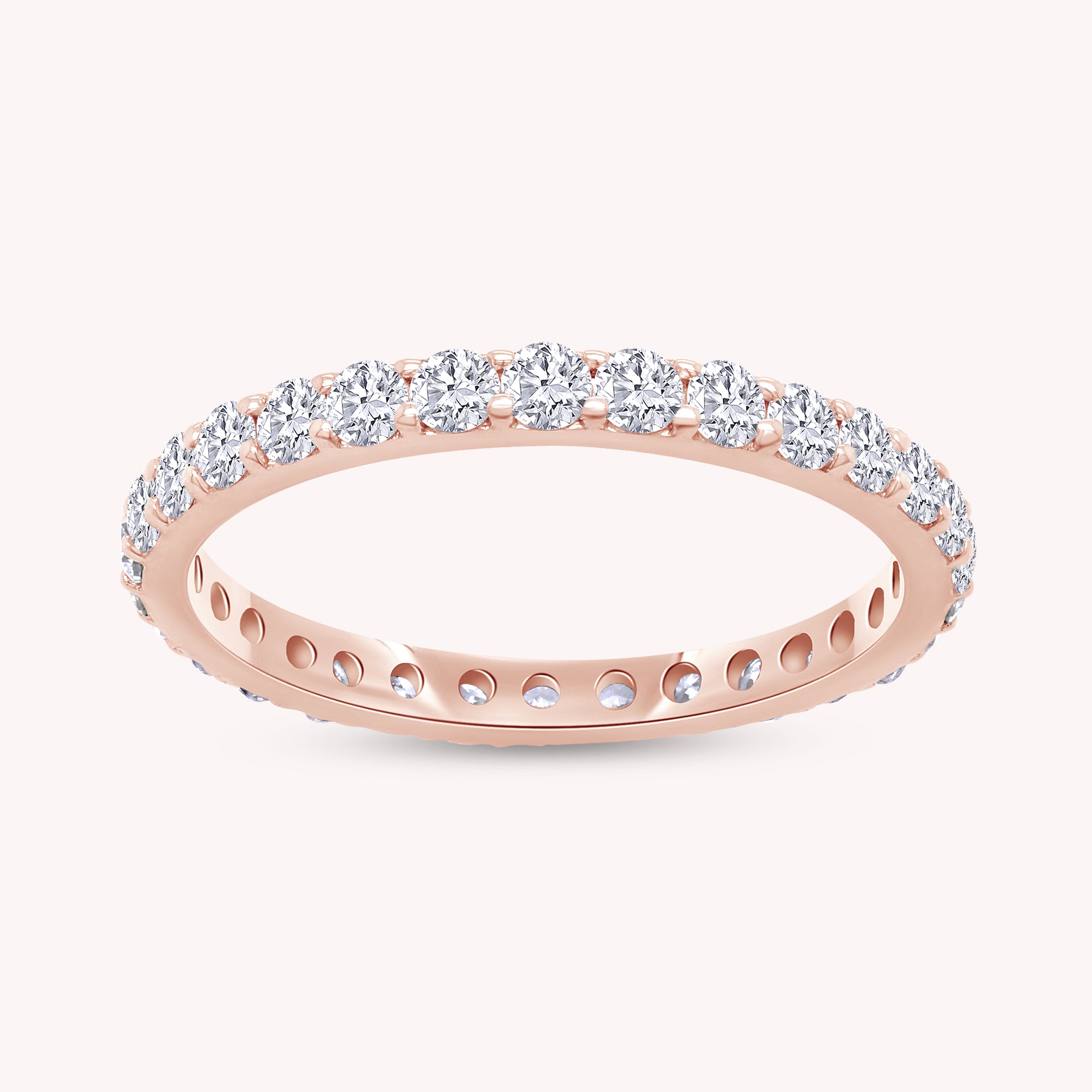 Lab Grown Diamond Full Eternity Wedding Anniversary Band Ring