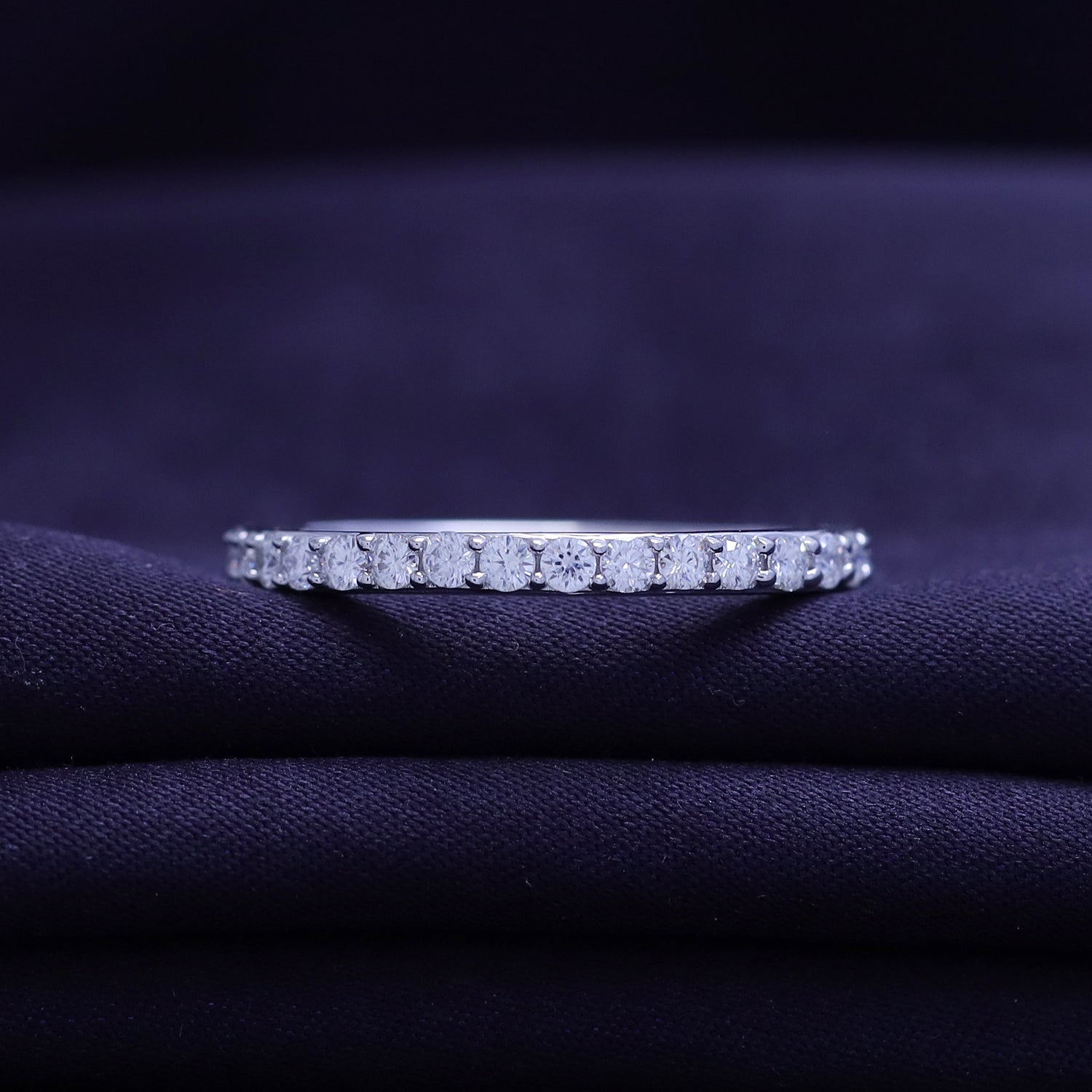 Lab Grown Diamond Full Eternity Wedding Anniversary Band Ring