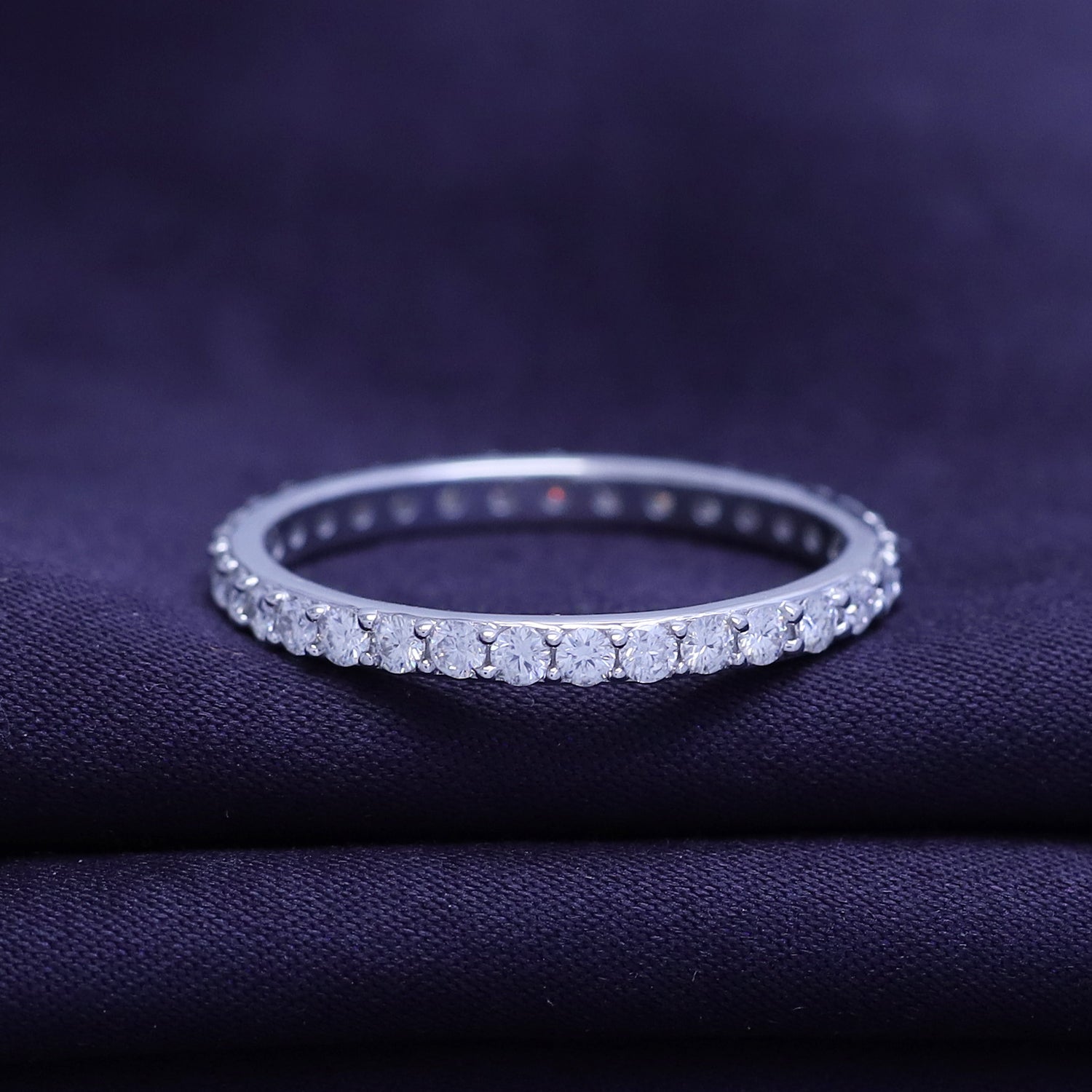 Lab Grown Diamond Full Eternity Wedding Anniversary Band Ring