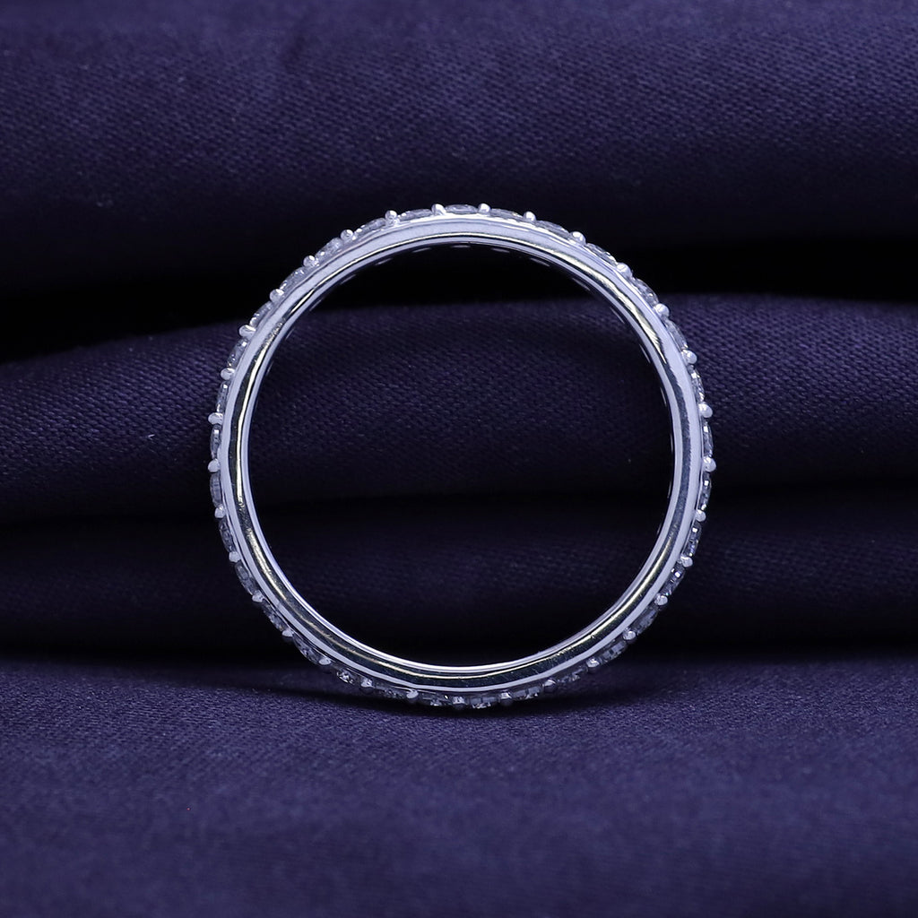 Lab Grown Diamond Full Eternity Wedding Anniversary Band Ring