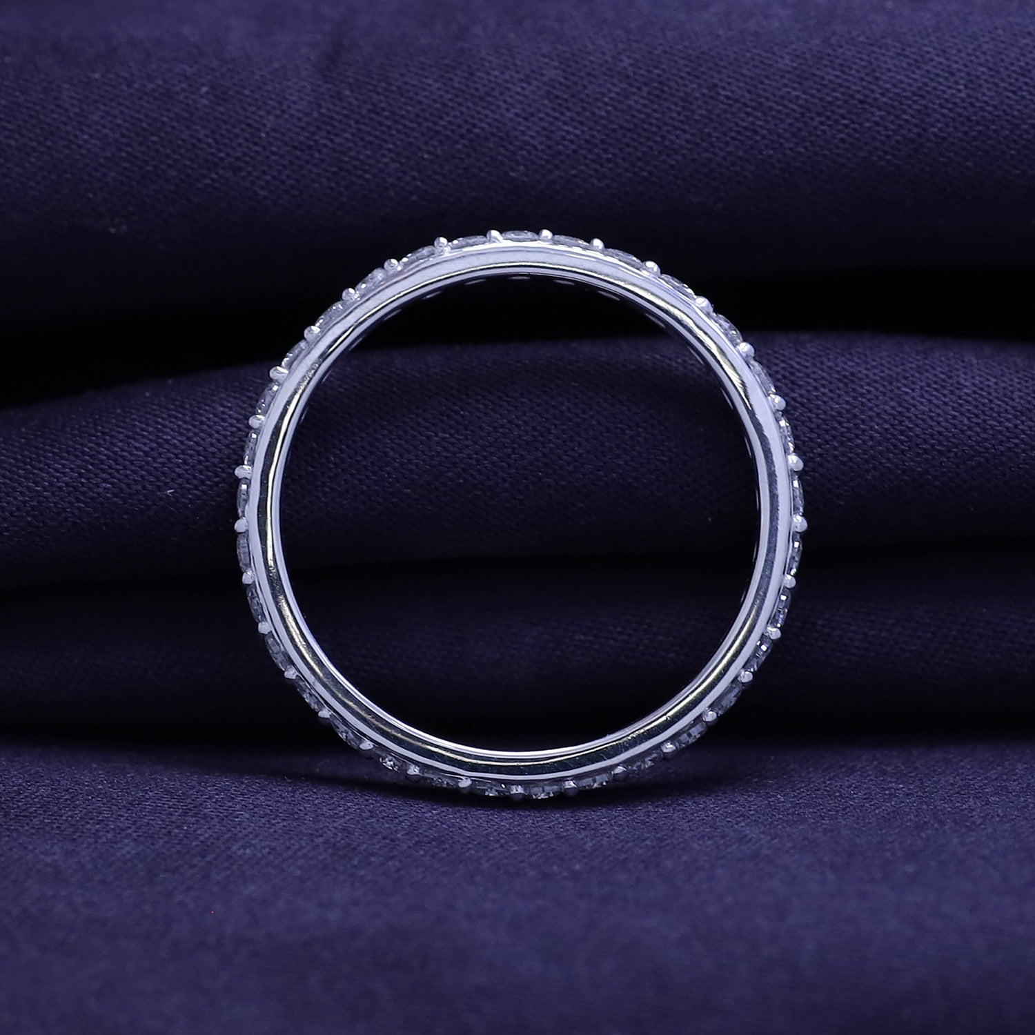 Lab Grown Diamond Full Eternity Wedding Anniversary Band Ring