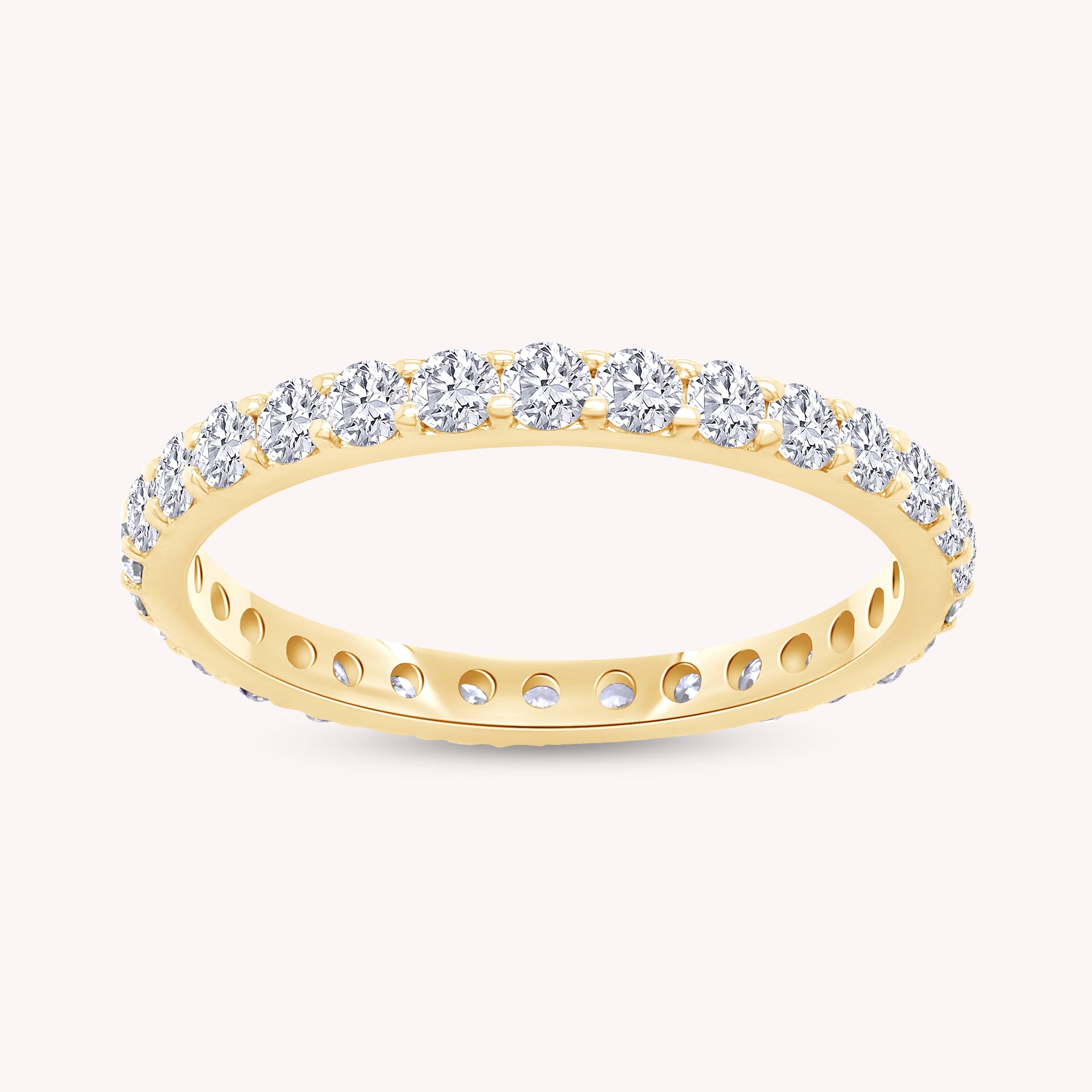 Lab Grown Diamond Full Eternity Wedding Anniversary Band Ring