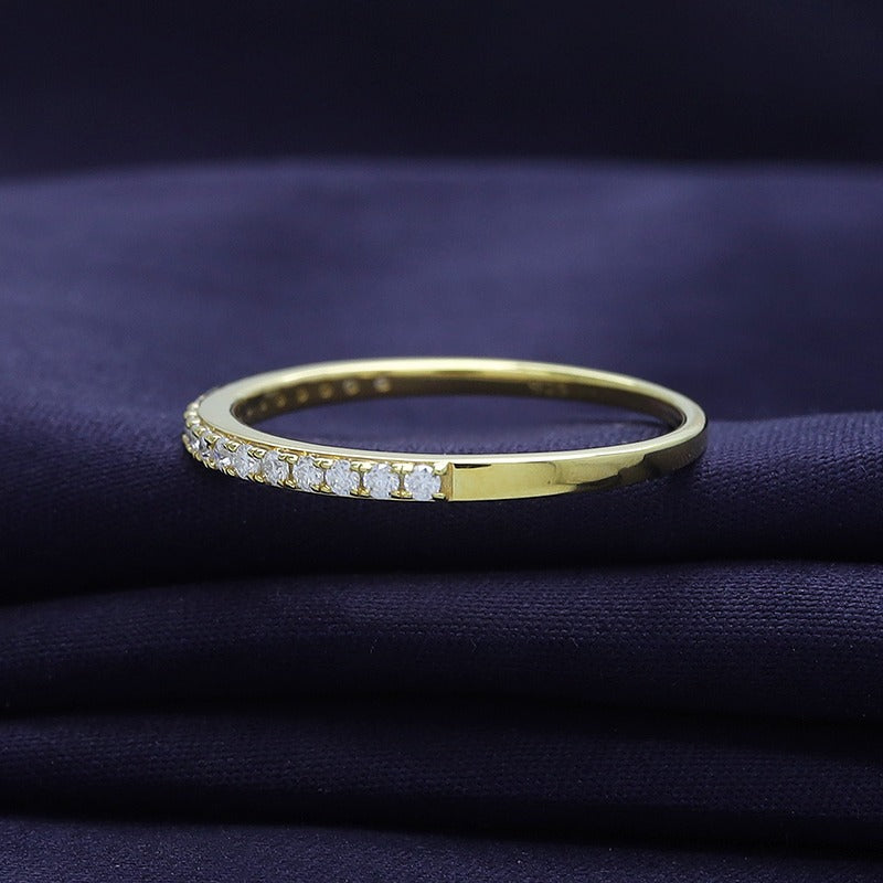 Lab Grown Diamond Half Eternity Wedding Anniversary Band Ring