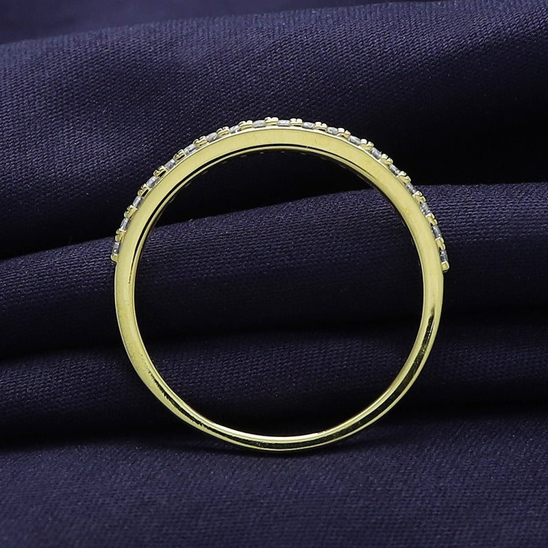 Lab Grown Diamond Half Eternity Wedding Anniversary Band Ring