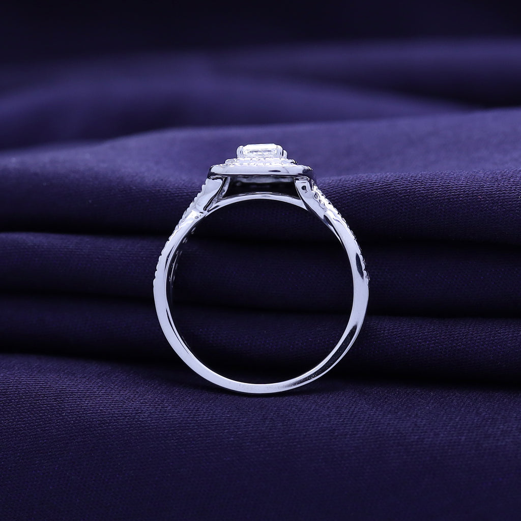 Lab Grown Diamond Double Halo Engagement Ring - 0.75 CTW