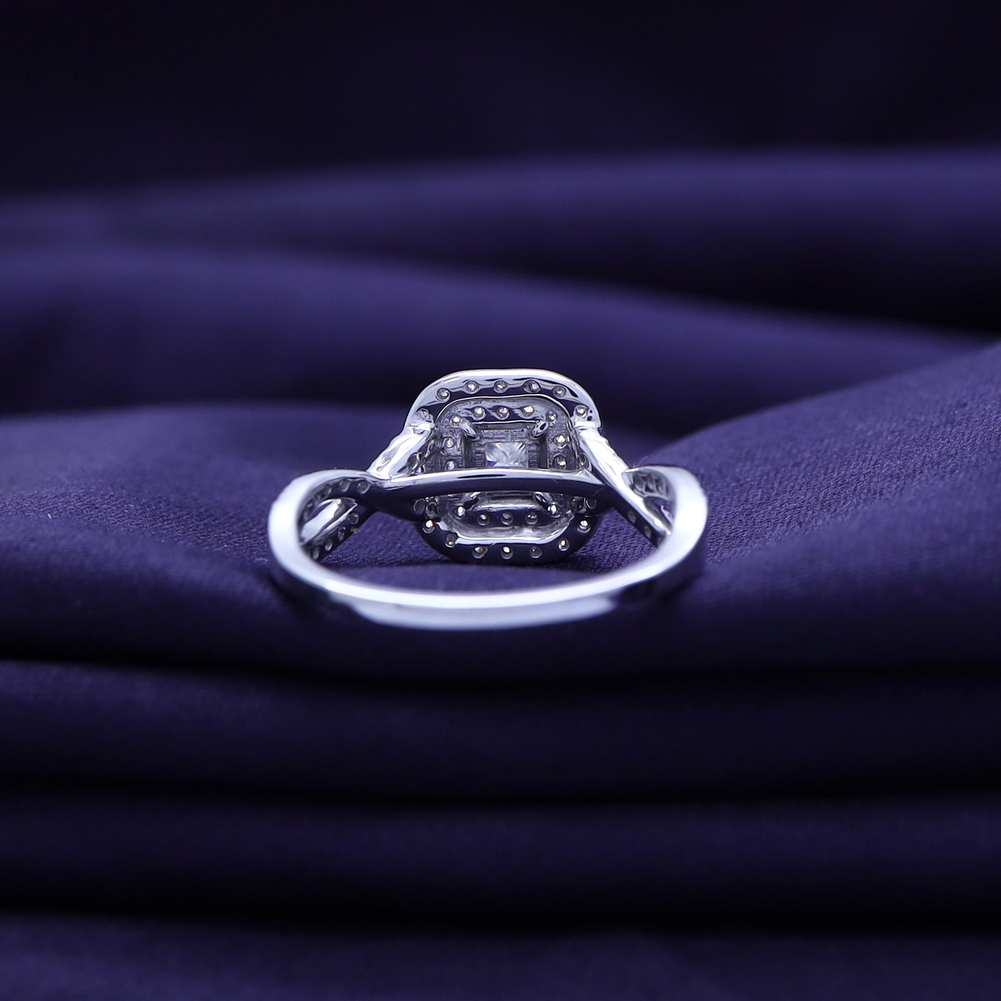 Lab Grown Diamond Double Halo Engagement Ring - 0.75 CTW