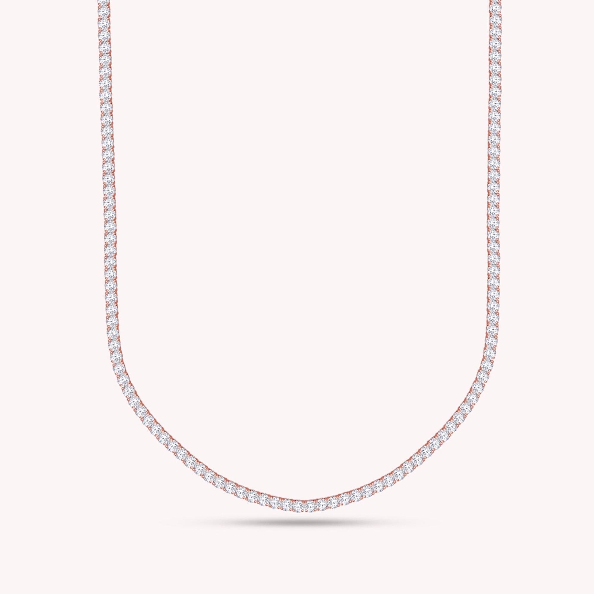 Tennis Necklace For Women Round Cut Lab Grown Diamond Necklace