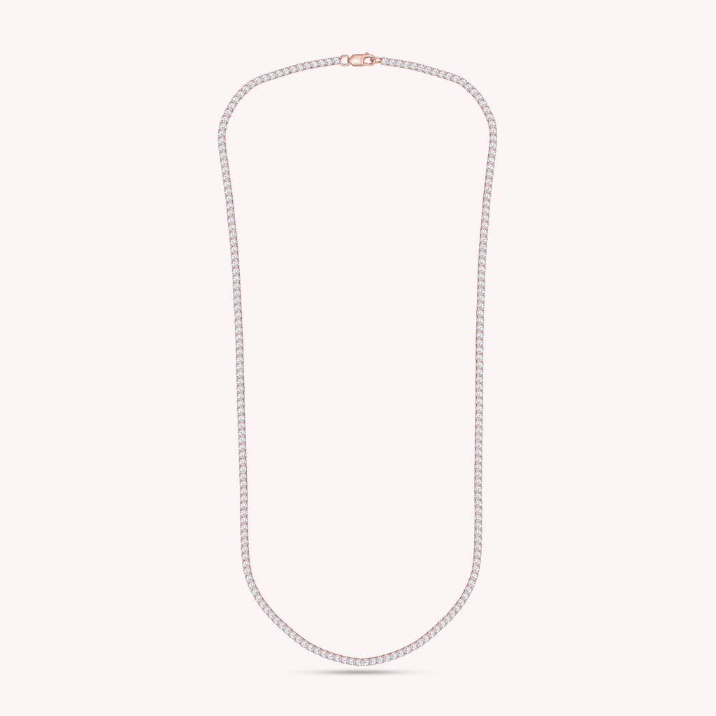 Tennis Necklace For Women Round Cut Lab Grown Diamond Necklace