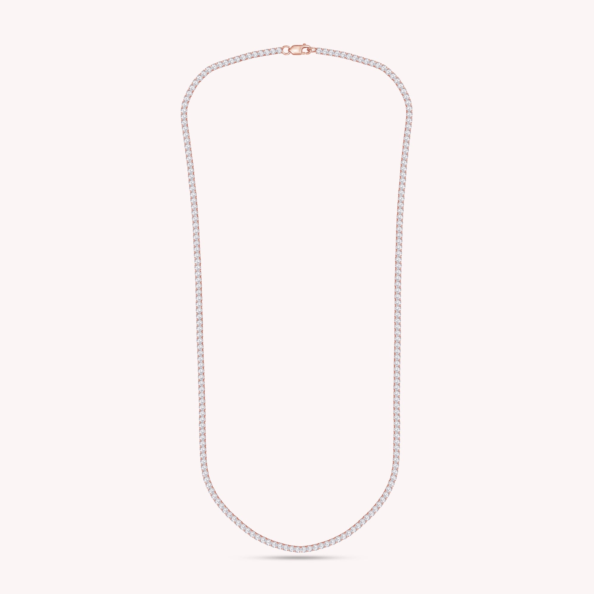 Tennis Necklace For Women Round Cut Lab Grown Diamond Necklace
