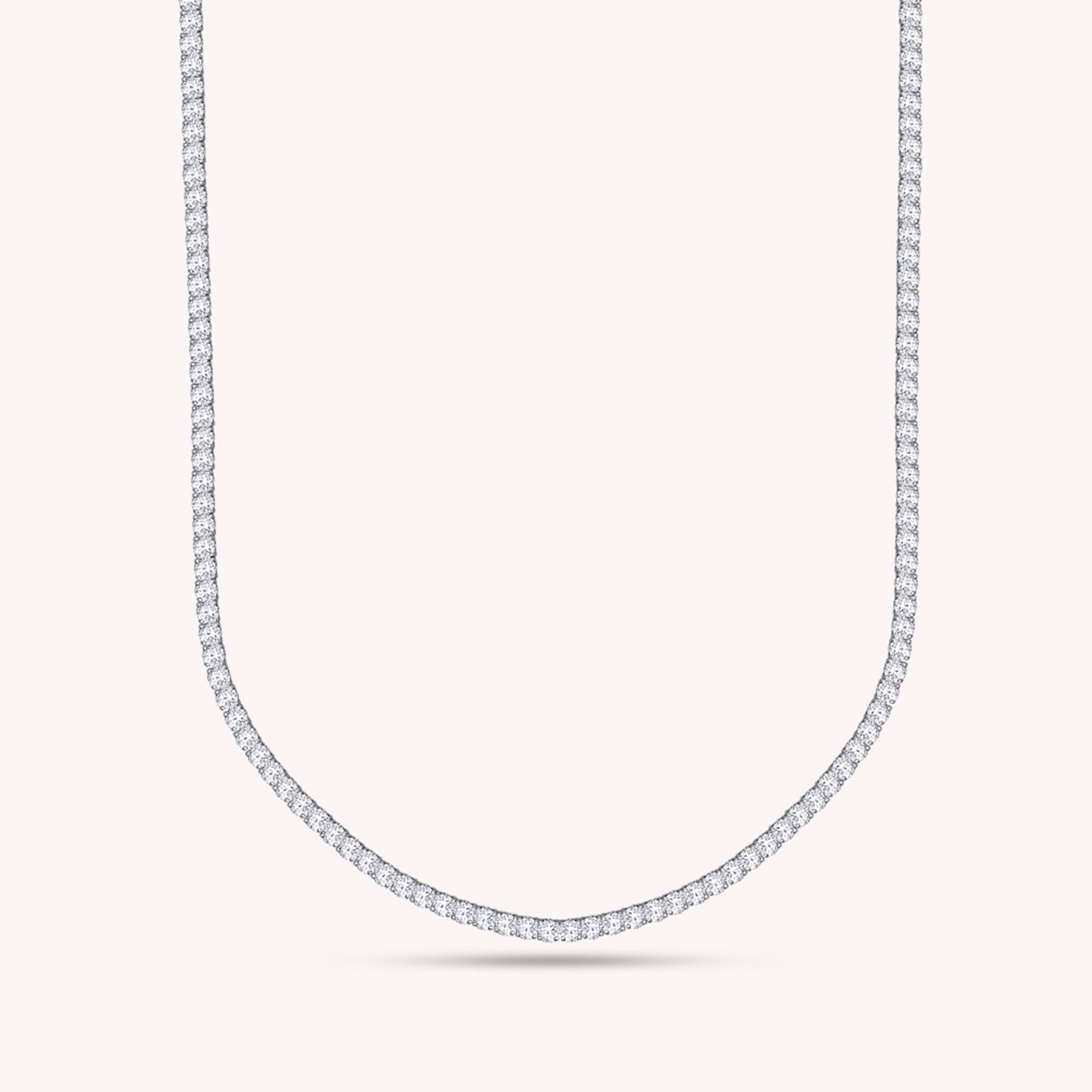 Tennis Necklace For Women Round Cut Lab Grown Diamond Necklace