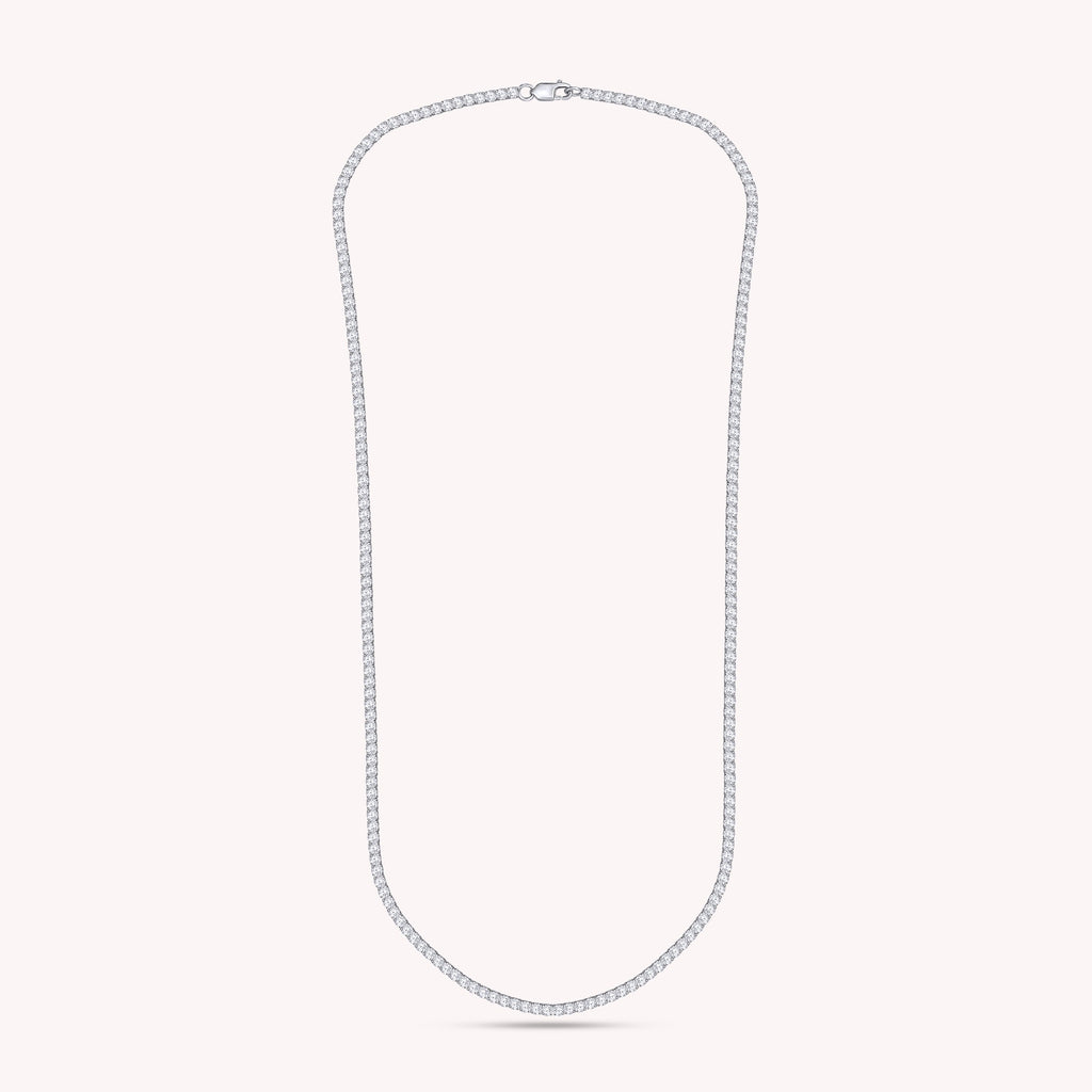 Tennis Necklace For Women Round Cut Lab Grown Diamond Necklace