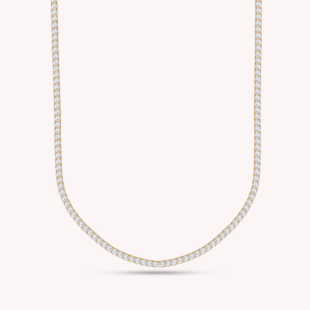 Tennis Necklace For Women Round Cut Lab Grown Diamond Necklace