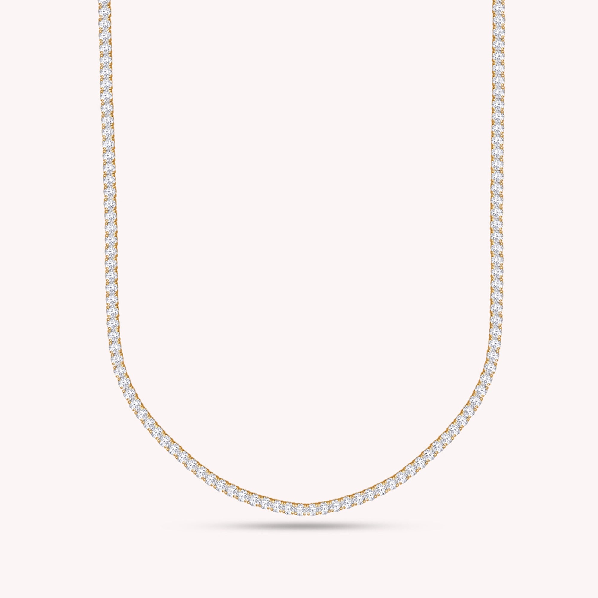 Tennis Necklace For Women Round Cut Lab Grown Diamond Necklace