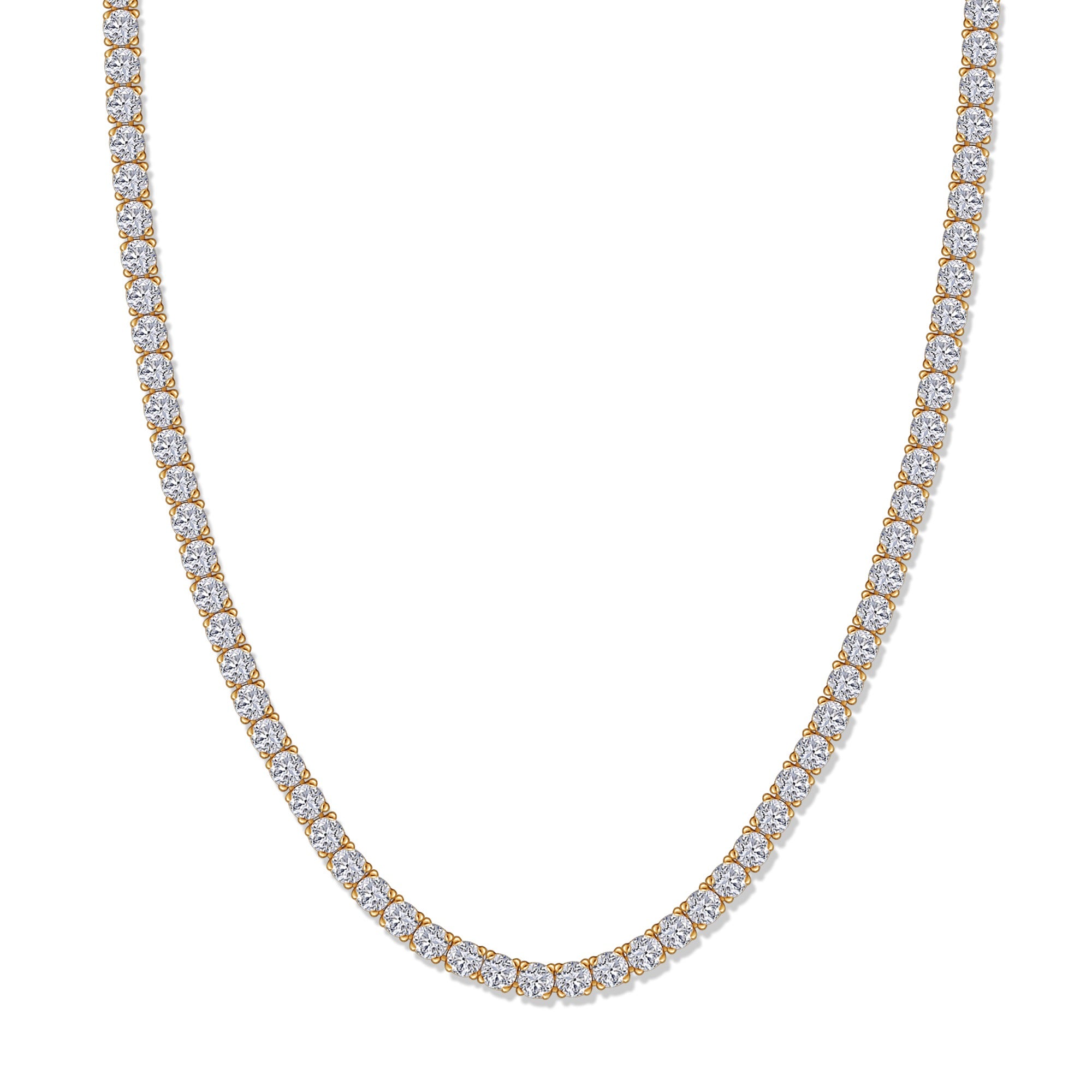 Tennis Necklace For Women Round Cut Lab Grown Diamond Necklace
