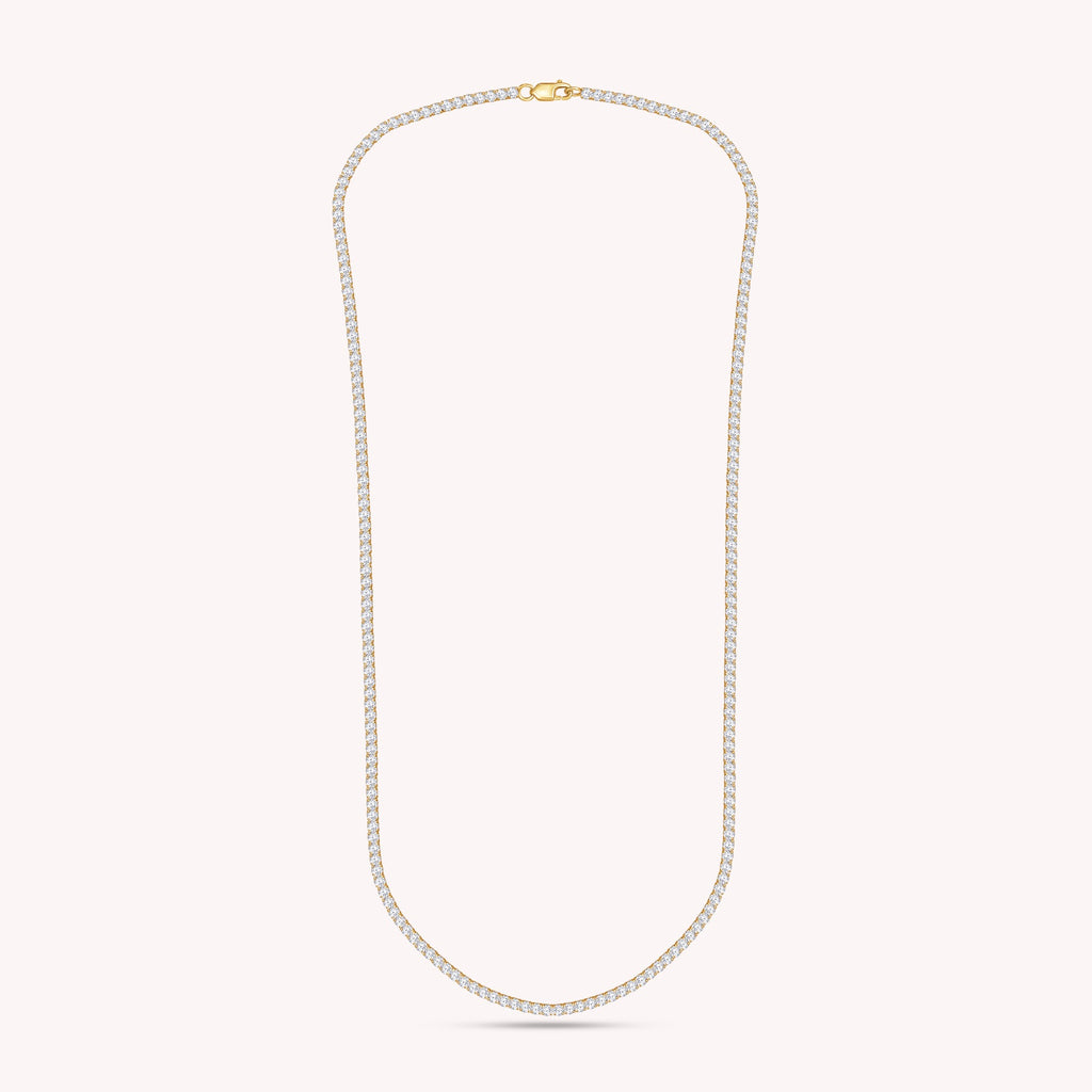 Tennis Necklace For Women Round Cut Lab Grown Diamond Necklace