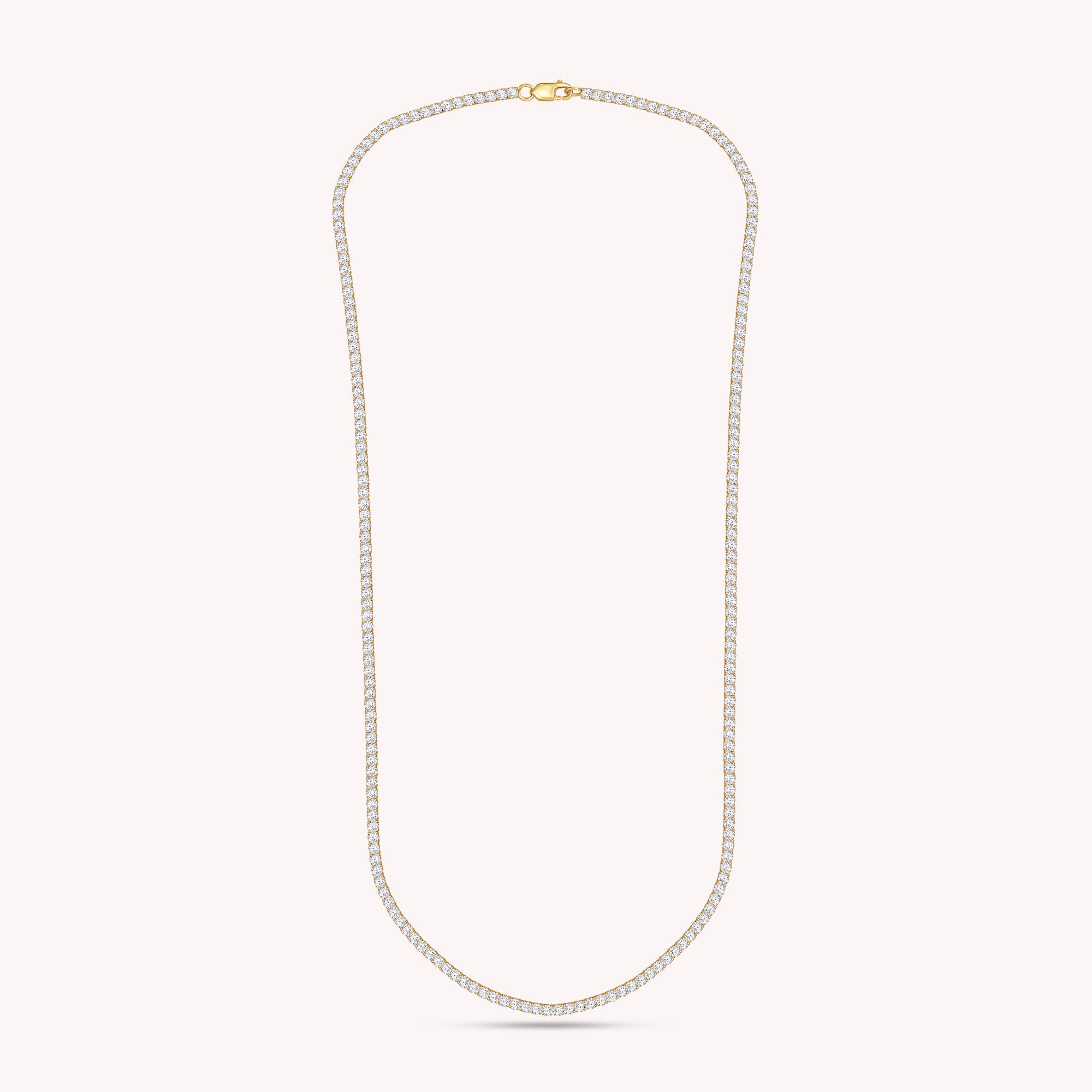 Tennis Necklace For Women Round Cut Lab Grown Diamond Necklace
